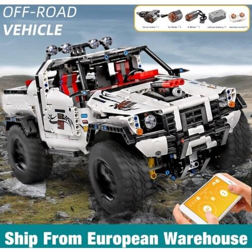 Mould King 18005 APP RC Car Toys Compatible Silver Flagship Off-Road Model Kits Building Blocks Kids Christmas Gifts
