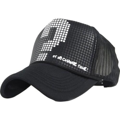 Novelty Question Mark Summer Mesh Breathable Baseball Cap Men Women Unisex Snapback Hip Hop Hat Street Truck Driver Dad Hat Q064