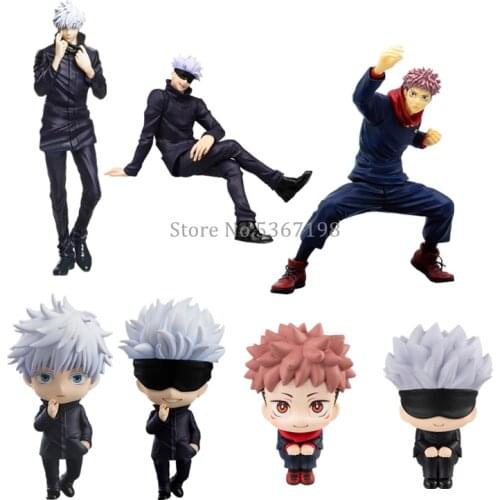 AnimeJujutsu Kaisen Anime Figure Itadori Yuji Gojo Satoru Action Figure Fushiguro Megumi Kugisaki Nobara Figurine Model Doll Toy