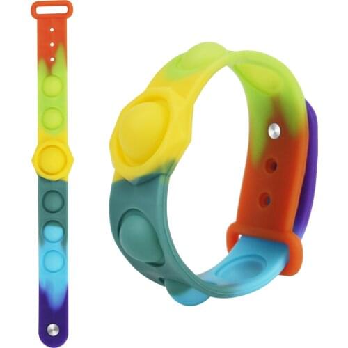 Fitget Toys попs it Bracelet For Adult Kids Push Bubble Fidget Sensory Toy Autism Special Needs Stress Reliever попoit Figet Toy