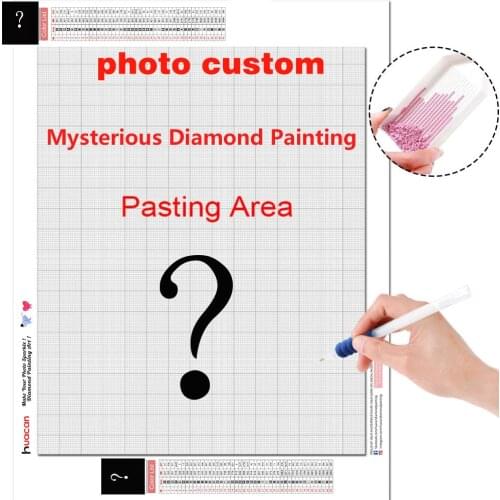 HUACAN Photo Custom Diamond Painting Mystery Box Pictures Of Rhinestones 5D DIY Diamond Embroidery Sale Mosaic Handmade Gift