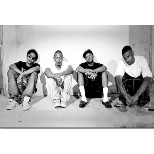 J COLE SCHOOLBOY Q RAP Singer Star Kendrick Lamar Silk Fabric Wall Poster Art Decor Sticker Bright