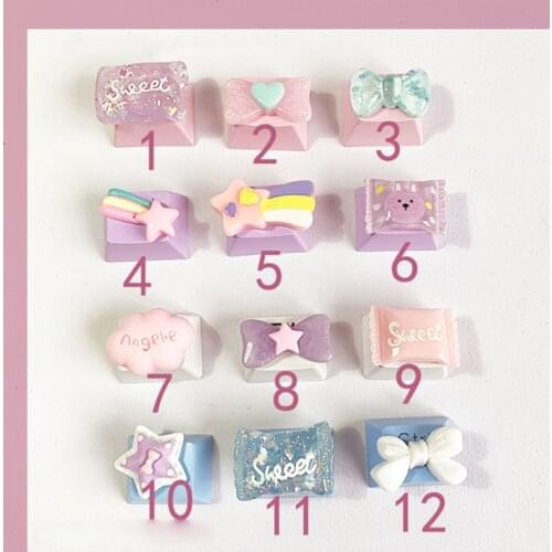 Shift Keycap Esc Giant Enter Pink Keyboard Square Buttons Handmade Customized Artisan Replacement Part