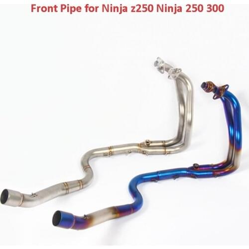 Motorcycle Exhaust System Header Connection Link Tube Pipe Exhaust Front Modified Pipe for Kawasaki Ninja 300 Ninja 250 Z250