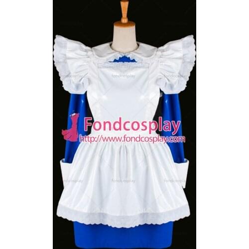 Sexy Sissy Maid Dress Lockable French Maid Uniform Pvc Dress Cosplay Costume Custom-made[G772]
