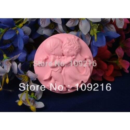 Wholesale!!!1pcs Happy Wedding (R0325) Silicone Handmade Soap Mold Crafts DIY Mold