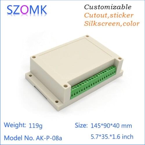 Szomk plastic enclosure electronics box (4 pcs) 145*90*40mm din rail enclosure plastic box distribution enclosure control box