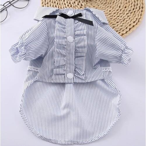 Pet Dress Soft Cotton Puppy Dog Clothes for Small Dogs Cats Dresses Shirts Cat Dog T-shirt Skirt Clothing
