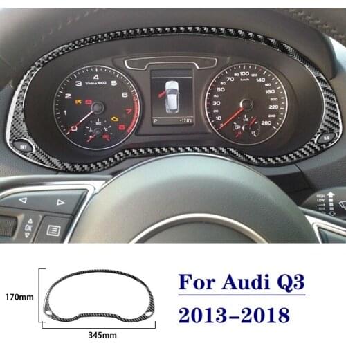 Fit For Audi Q3 2013-2018 Speedometer Surround Frame Carbon Fiber Sticker Instrument Trim Modified Car Accessories