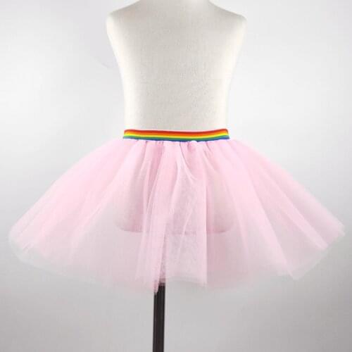 Pink 3 Layers Simple Transparent Girl Skirts Tutu Kids Princess Party Skirt Children Clothing Ball Gown Miniskirt New Dress