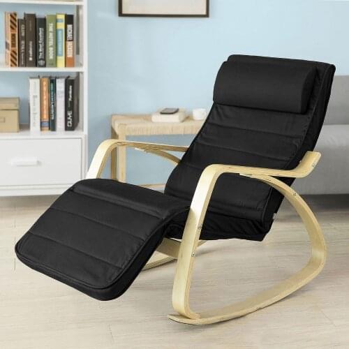 SoBuy FST16-SCH New Comfortable Relax Rocking Chair with Footrest Design Lounge Chair Recliner