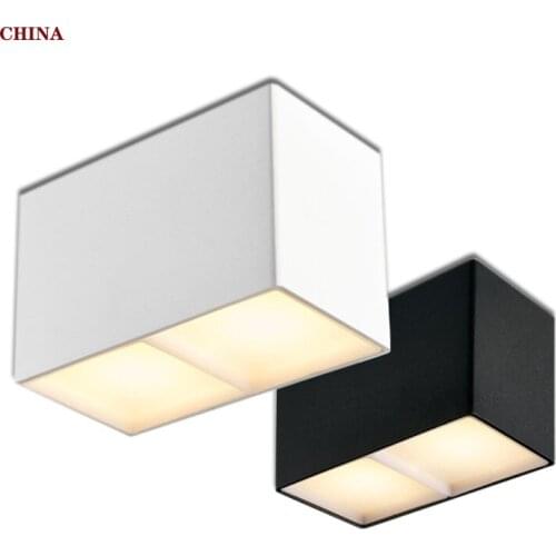 Dimmed 5W 7W 9W 12W 24W rectangular clear down light LED type double head single head gallbladder lamp ceiling light corridor