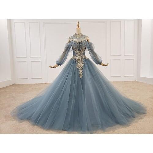 100%real vintage blue rhinestone beading flower vintage ball gown royal Medieval Renaissance Victorian dress Belle ball