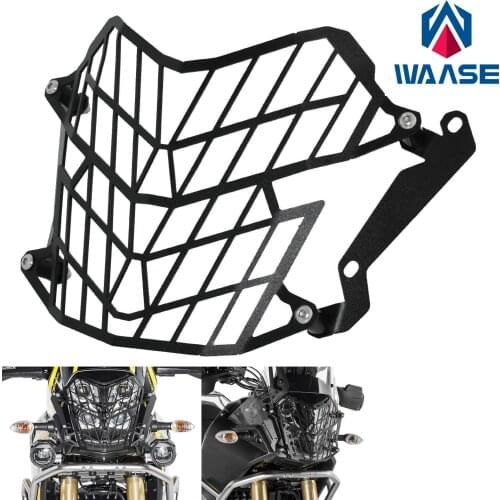 Waase Black Motorcycle Front Headlight Grille Guard Cover Protector For YAMAHA Tenere 700 XTZ700 XT 700 Z T7 2018 2019 2020 2021