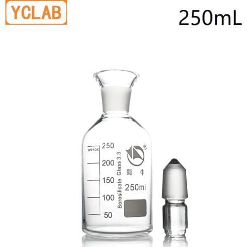 YCLAB 250mL Dissolved Oxygen Bottle Sewage Detection Solution Culture Borosilicate 3.3 Glass DOB Laboratory Chemistry Equipment