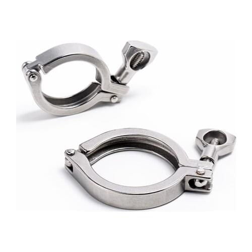 1/2"-1.5" Sanitary Stainless Steel Tri Clamp Ferrule SS304 Single Pin Clamp Tri Clover For Homebrewing