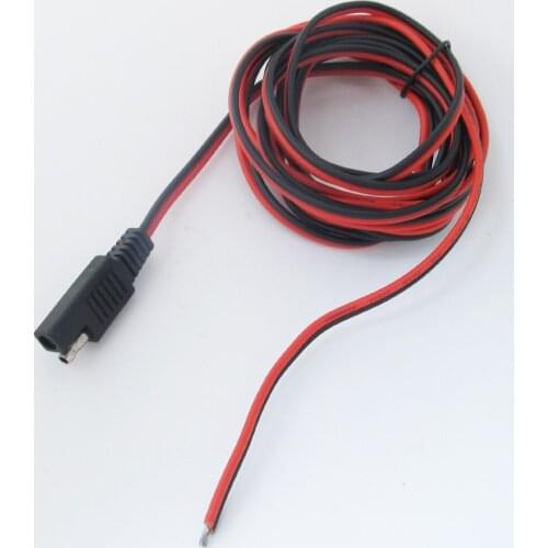 1pc 3M/10FT SAE DC Power Automotive DIY Cable 18AWG Wire Red + Black