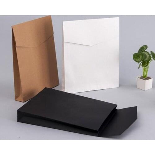 100pcs/lot Kraft Paper Envelope Gift Boxes Present Package Bag For Book/Scarf/Clothes Document Wedding Favor Decoration ZA4293