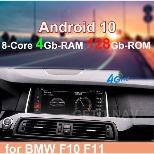 128GB CARPLAY Android 10 Car Radio Stereo Player GPS Navigation for 5 Series F10 F11 2010-2016 CIC NBT