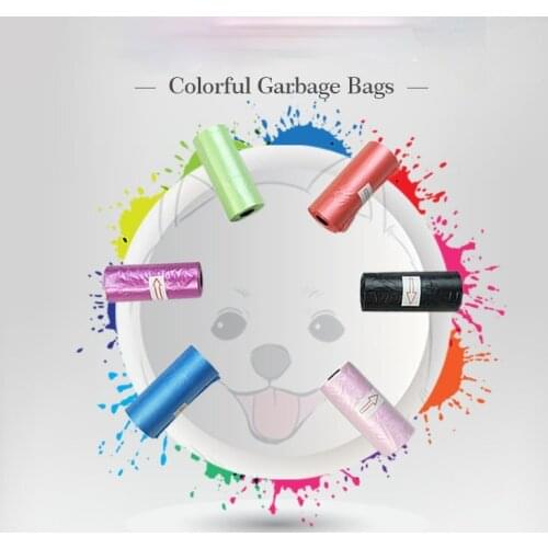 15 Bags/ Roll Pure Dog Poop Bag Large Cat Waste Bags Doggie Outdoor Home Clean Refill Garbage Bag Pet Dog products Supplies