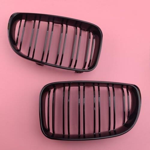 2pcs Dual Double Slat Kidney Grille Grill fit for BMW 1 Series E81 3-door E82 Coupe E87 5-door Facelift E88 Cabrio 51137166439