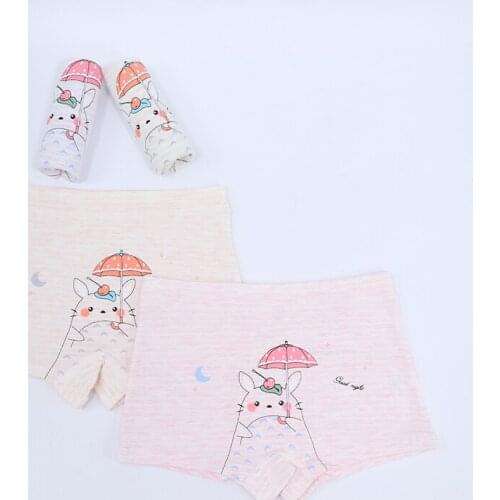 5 PCS New childrens Lycra cotton underwear New cartoon girls boxer shorts Girls thin underwear 4-12T