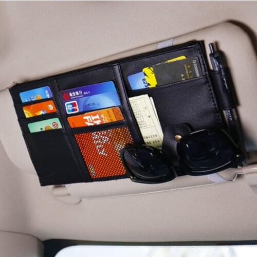 Car Visor Card Storage Sun Visor Organizer Tool Pouch for Volkswagen VW Golf 4 6 7 GTI Tiguan Passat B5 B6 B7 CC