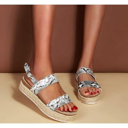 Sandals Women 2021 Platform Shoes Summer Fashion Womens Sandals Flat High Heel Sandals Women Casual Flat Platform Sandals