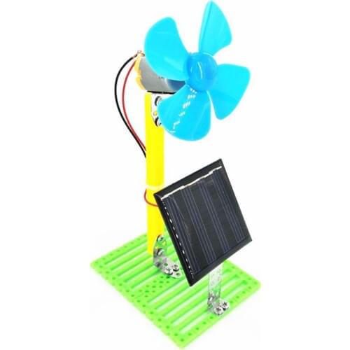 Kids Student DIY Solar Powered Fan Toy Electric Fan Physics Circuit Experiment Kit Education Kids Toy DIY Assembly New