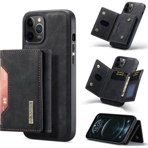 Flip Case For iPhone 12 12 Pro Magnetic Leather Flip Wallet Phone Case For Credit Card Wallet Shockproof Card Wallet Cover