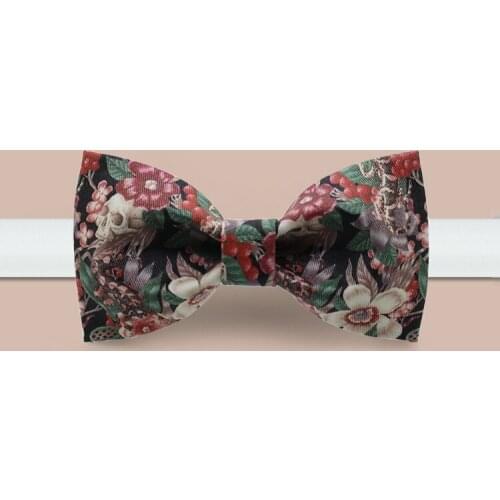 Free Shipping New Male mens fashion casual Groom Original Design female Printed Creative Bowtie wedding Party Poison bow tie