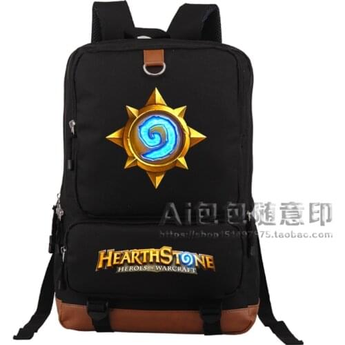 Hearthstone Backpack Hearth Of The Stone Boy Girl School Bags Teenagers Casual Warcraft Game Daily Laptop Backpack Travel Bag