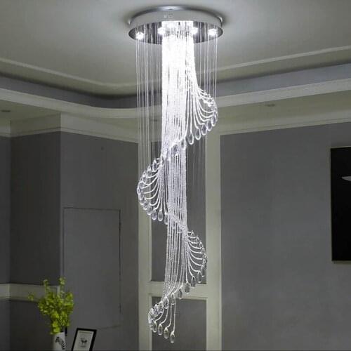 Crystal Room Lights K9 Crystal Chandelier European Modern Creative LED Chandelier Lamp Hotel Villa Samsarah Lighting