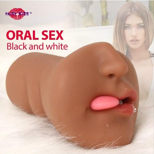 Artificial Pussy Real Vagina Masturbation Soft Stick Blowjob Deep Throat Male Masturbator Rubber Vaginal Oral Sex Toys For Men