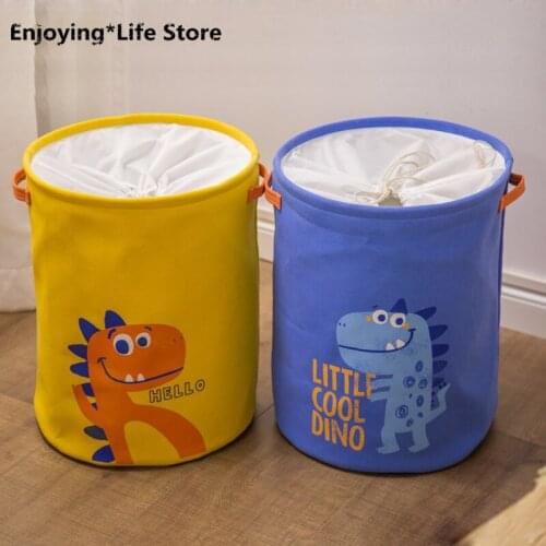 Cartoon Dinosaur Dirty Clothes Basket Thickened Foldable Household Clothes Storage Basket Childrens Toys Dirty Clothes