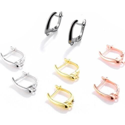 JunKang 1pair DIY Making Hoop Copper Earring Findings Accessories for Jewelry Wholesale handmade Tassel