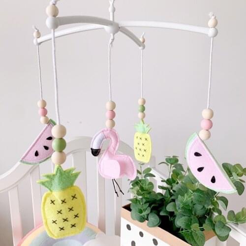 Baby Crib Mobiles Rattles 0-12 Months Baby Toys Newborn Hanging Bed Bell Carousel Hairball For Infant Bebe Cots Decor Holder