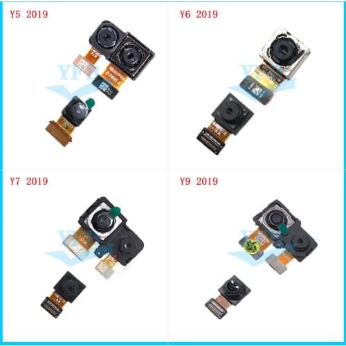 For Huawei Y5 Y6 Y7 Y9 2019 Rear Back Camera Front Camera Module Big Small Camera Flex Cable parts