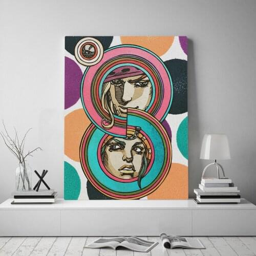 Modular Canvas Gyro Zeppeli Home Decor Prints Johnny Joestar Painting Poster Jojo S Bizarre Wall Art Pictures For Bedroom Frame