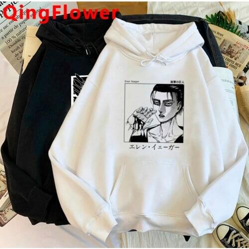 Shingeki No Kyojin Attack on Titan Cool Anime Unisex Hoodies Men Funny Cartoon Titan Attack Manga Sweatshirt Graphic Hoody Male