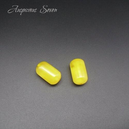 Natural Baltic Amber Capsule Beads / DIY Jewelry Accessories / ASBB-05