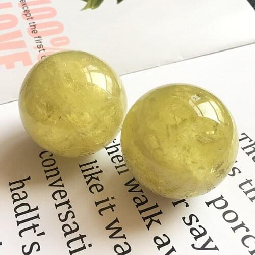 Natural citrine crystal quartz sphere healing crystal ball globe for feng shui decoration