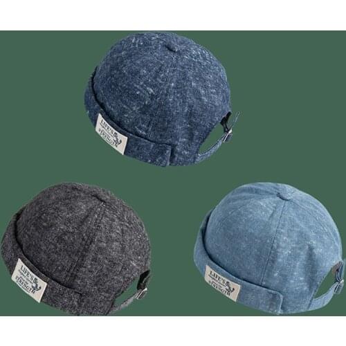 2021 New Unisex Lifes Docker Sailor Biker Cap Men Casual Brimless Skull Loop Beanies Hat Men Hat Summer Gorro Womens Hats