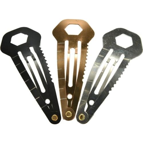 New Multifunction Stainless Hairpin Hair Clip Ruler Cutter Screwdriver EDC Gear Keychain 8 In 1 Pocket Utility Survive Tool