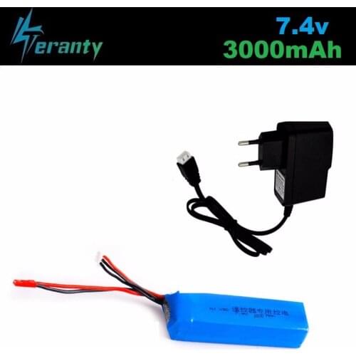 Upgrade 3000mAh 7.4V Rechargeable Lipo Battery for Frsky Taranis X9D Plus Transmitter 2S Lipo Battery Charger Toy Accessories