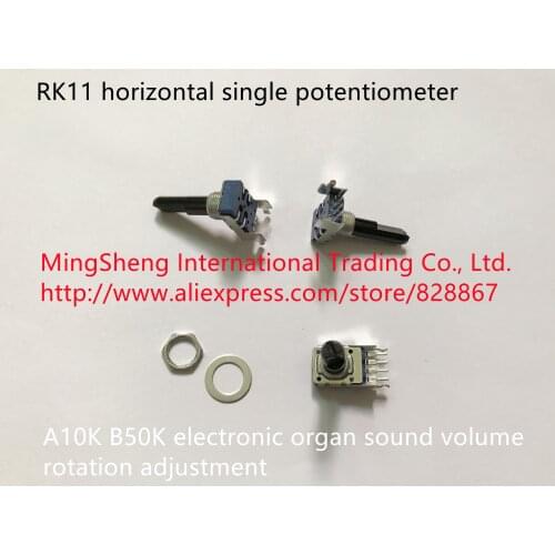 Original new 100% RK11 single horizontal 4pin potentiometer A10K B50K electronic organ sound volume rotation adjustment SWITCH