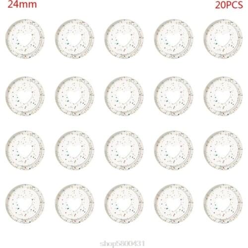 20pcs Glitter Sequin Heart Binder Rings Mushroom Hole Loose Leaf Notebook Binding Plastic Disc Buckle Hoop N20 20 Dropshipping
