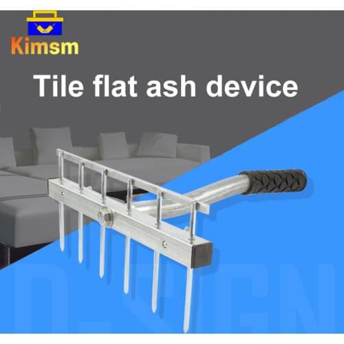Portable Tile Flat Ash Device Bricklayer Tile Leveler Leveling System Paving Floor Tile Tool Removable Floor Tile Mortar Rake