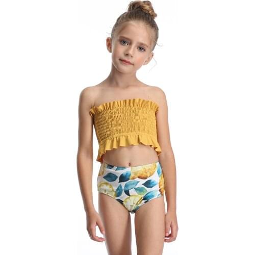 Mother And Daughter Print Two Piece Swimsuit Matching Swimsuit Clothing Girls' parent-child split family look outfits L103