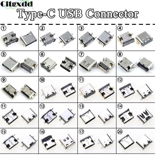 Cltgxdd USB Type-C Jack Connector 6 16 24 Pin SMT USB 3.1 Female Socket SMD DIP Charging Port For Huawei Samsung Lenovo JBL Sony